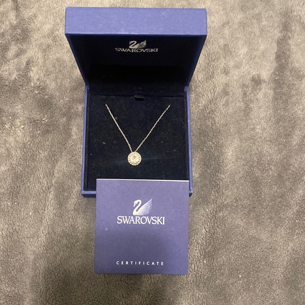 SWAROVSKI round crystal necklace with certificate.